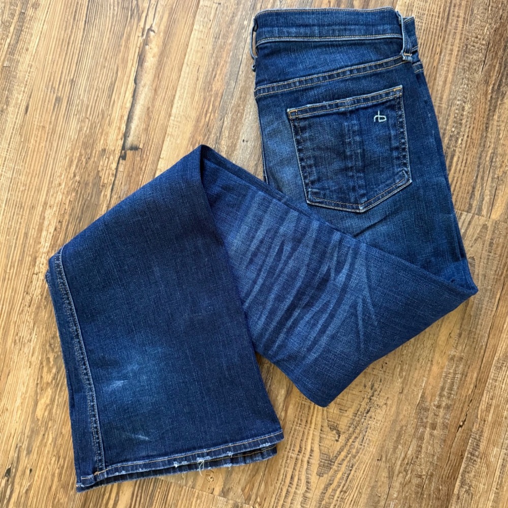 rag & bone High Rise Bell Jeans Womens 27 Hampstead Dark Wash Flare